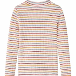 vidaXL Kindershirt met lange mouwen 92 gestreept ecru