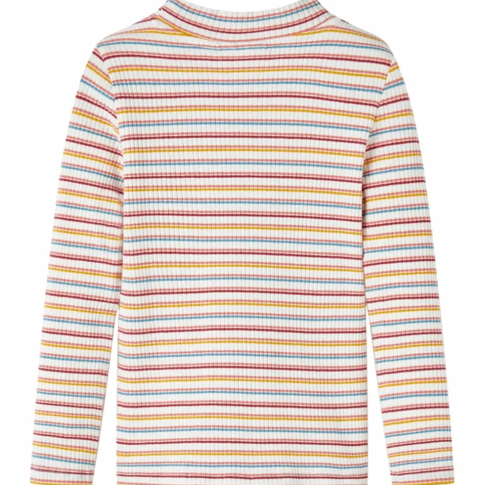 vidaXL Kindershirt met lange mouwen 92 gestreept ecru