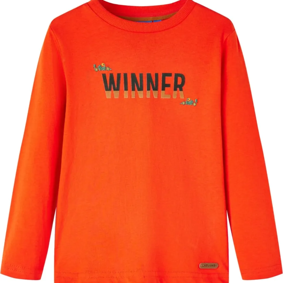 vidaXL Kindershirt met lange mouwen 104 felroranje