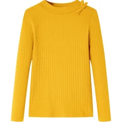 vidaXL Kindershirt met lange mouwen 92 okerkleurig