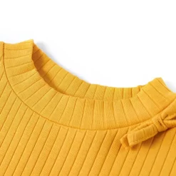 vidaXL Kindershirt met lange mouwen 92 okerkleurig