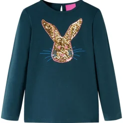 vidaXL Kindershirt met lange mouwen 104 donkergroen