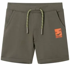 vidaXL Kindershorts met trekkoord 116 donkerkaki