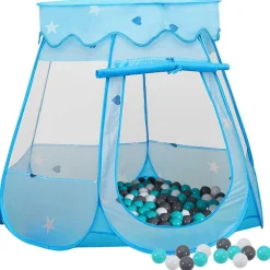 vidaXL Kinderspeeltent met 250 ballen 102x102x82 cm blauw