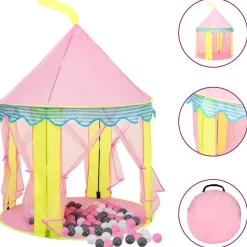 vidaXL Kinderspeeltent met 250 ballen 338x123x111 cm meerkleurig