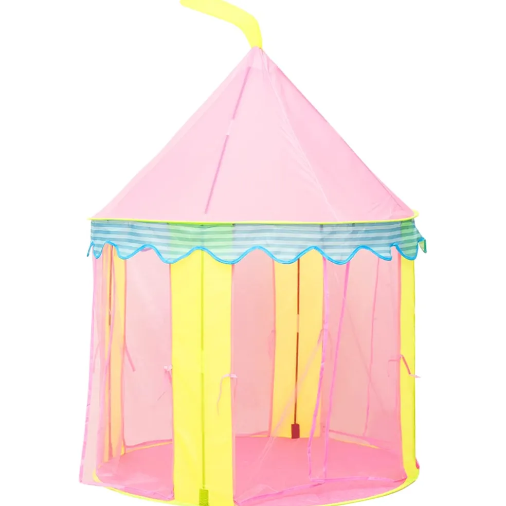 vidaXL Kinderspeeltent met 250 ballen 100x100x127 cm roze