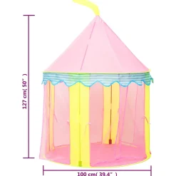 vidaXL Kinderspeeltent met 250 ballen 100x100x127 cm roze