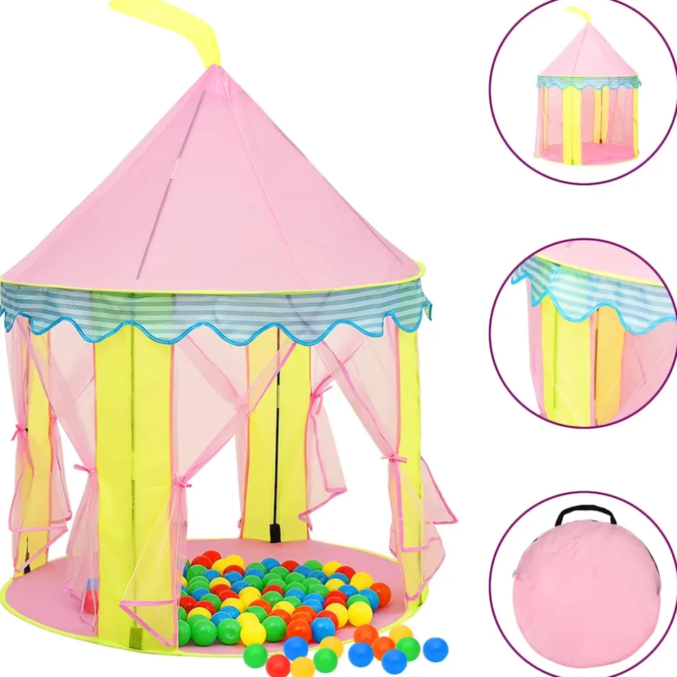 vidaXL Kinderspeeltent met 250 ballen 102x102x82 cm blauw