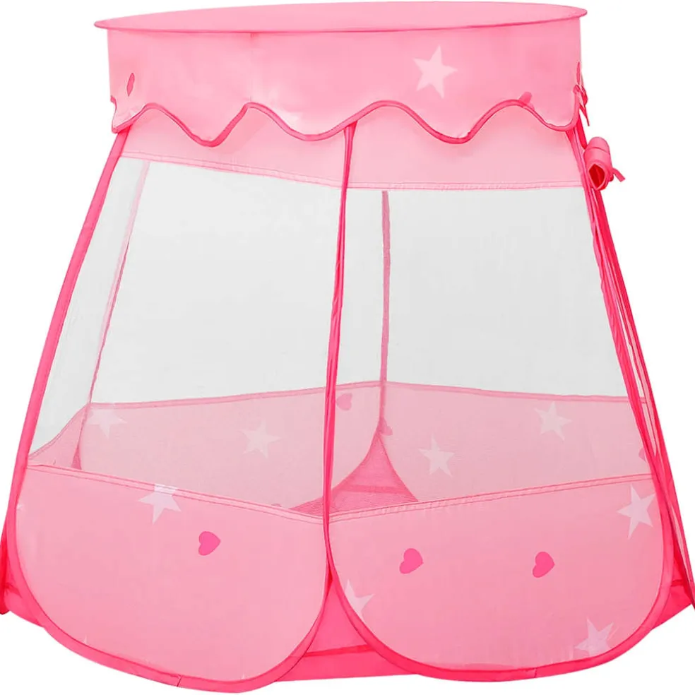 vidaXL Kinderspeeltent met 250 ballen 102x102x82 cm roze