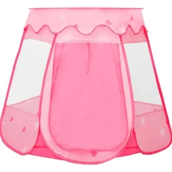 vidaXL Kinderspeeltent met 250 ballen 102x102x82 cm roze