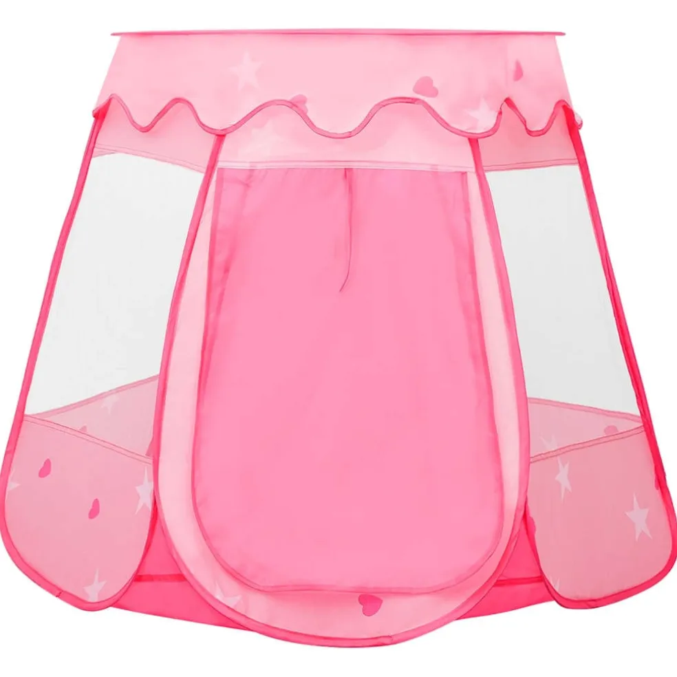 vidaXL Kinderspeeltent met 250 ballen 102x102x82 cm roze