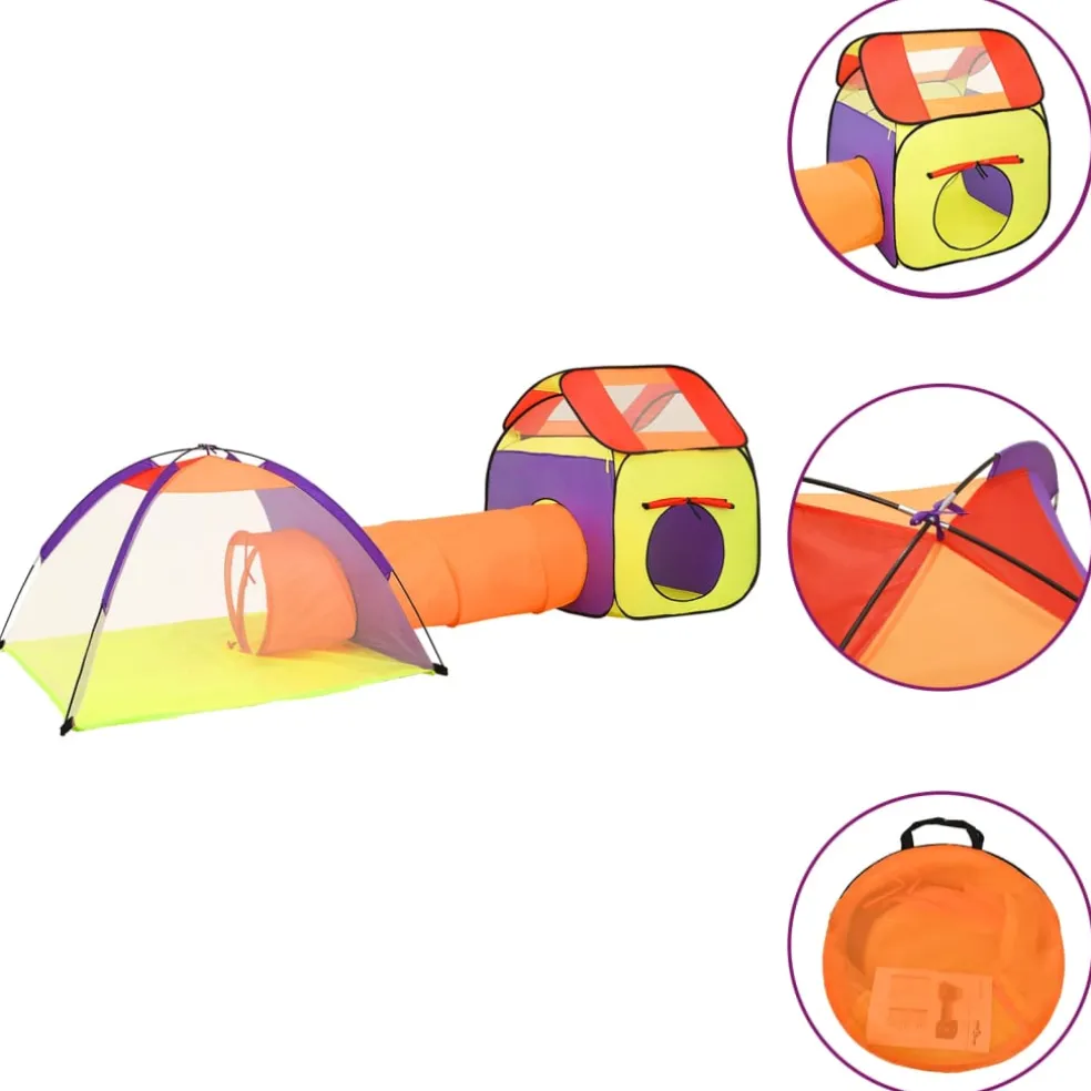 vidaXL Kinderspeeltent met 250 ballen 102x102x82 cm roze