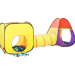 vidaXL Kinderspeeltent met 250 ballen 255x80x100 cm meerkleurig