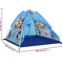 vidaXL Kinderspeeltent 120x120x90 cm blauw