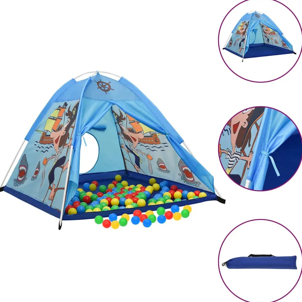 vidaXL Kinderspeeltent 120x120x90 cm blauw