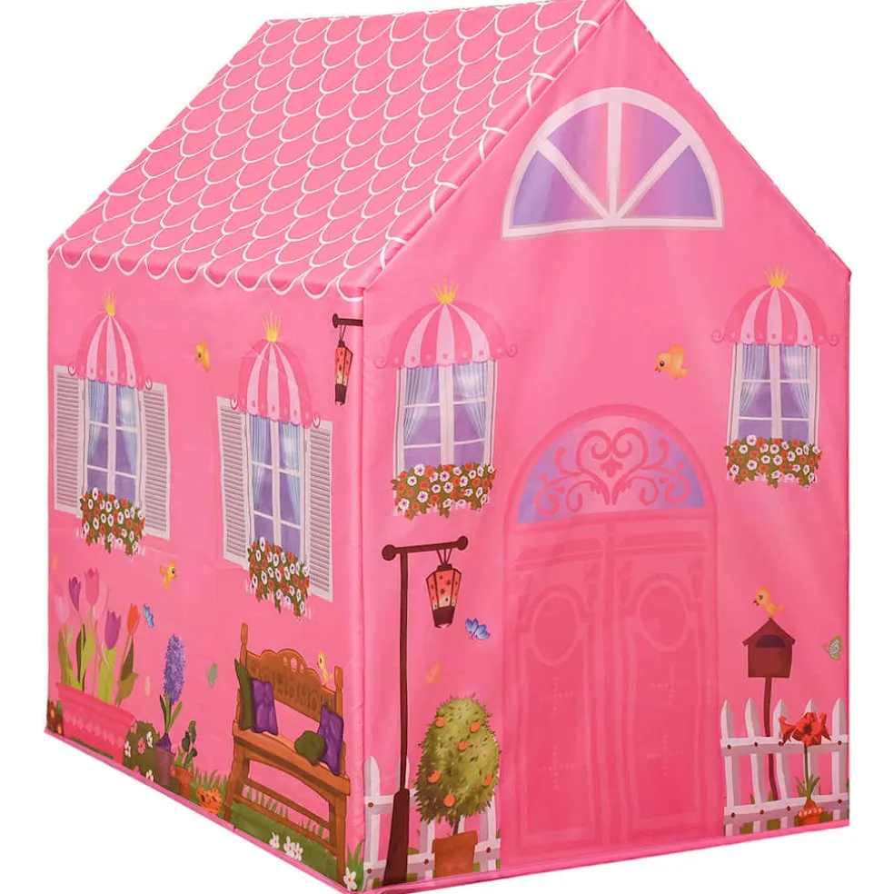 vidaXL Kinderspeeltent 69x94x104 cm roze