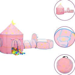 vidaXL Kinderspeeltent 301x120x128 cm roze