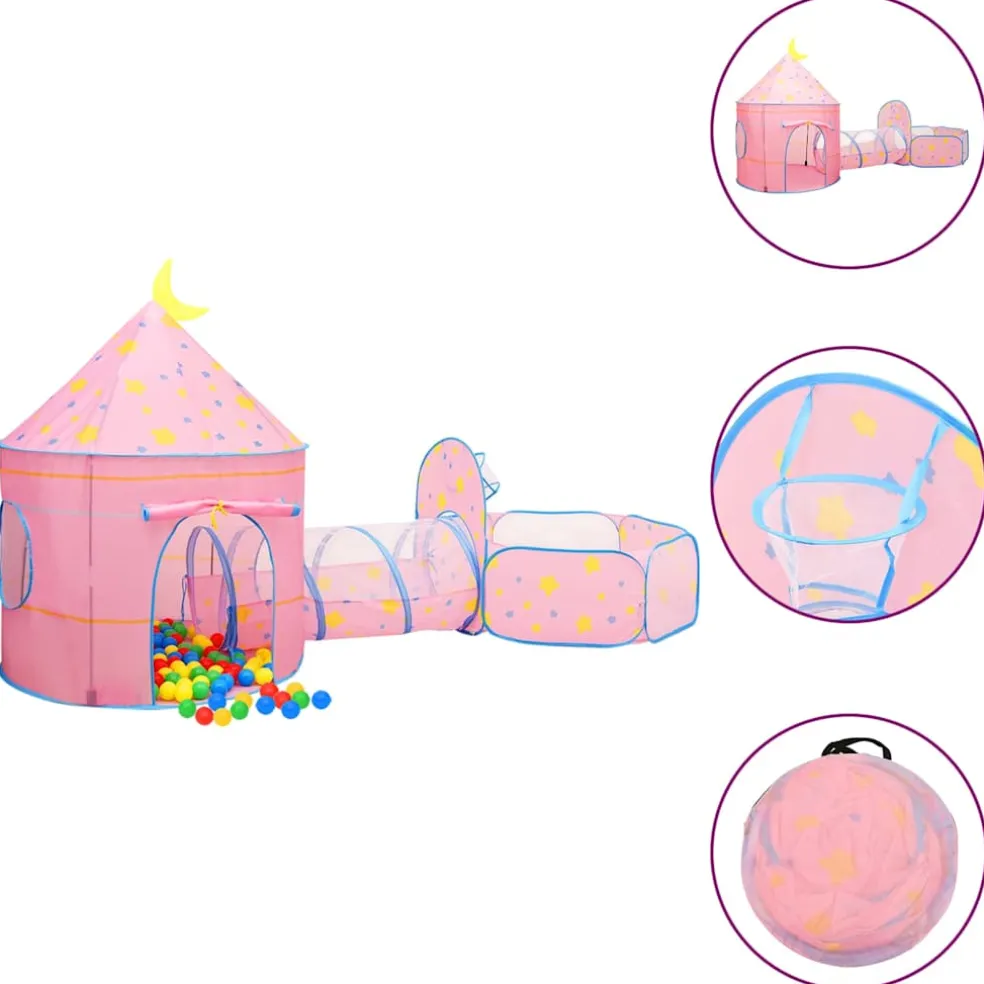 vidaXL Kinderspeeltent 301x120x128 cm roze