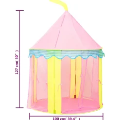 vidaXL Kinderspeeltent 100x100x127 cm roze