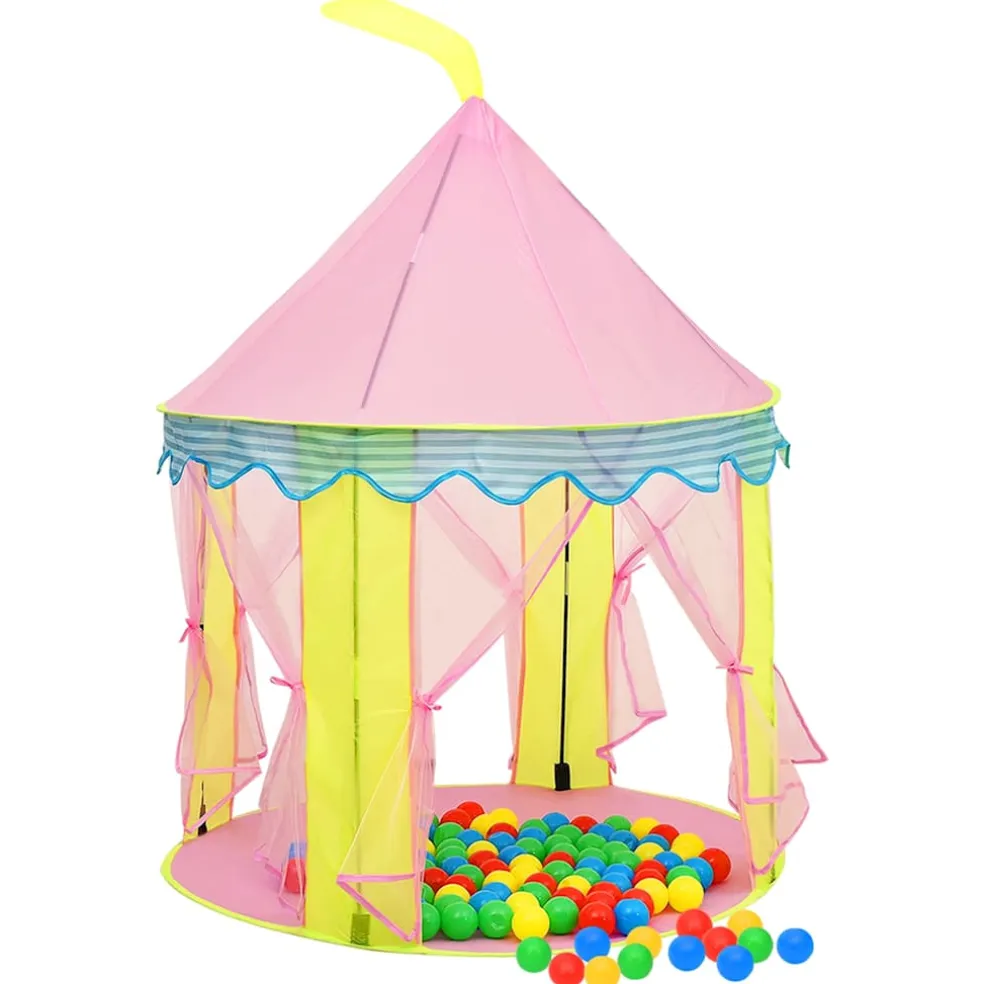 vidaXL Kinderspeeltent 100x100x127 cm roze
