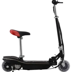 vidaXL Kinderstep met zadel en LED 120 W zwart