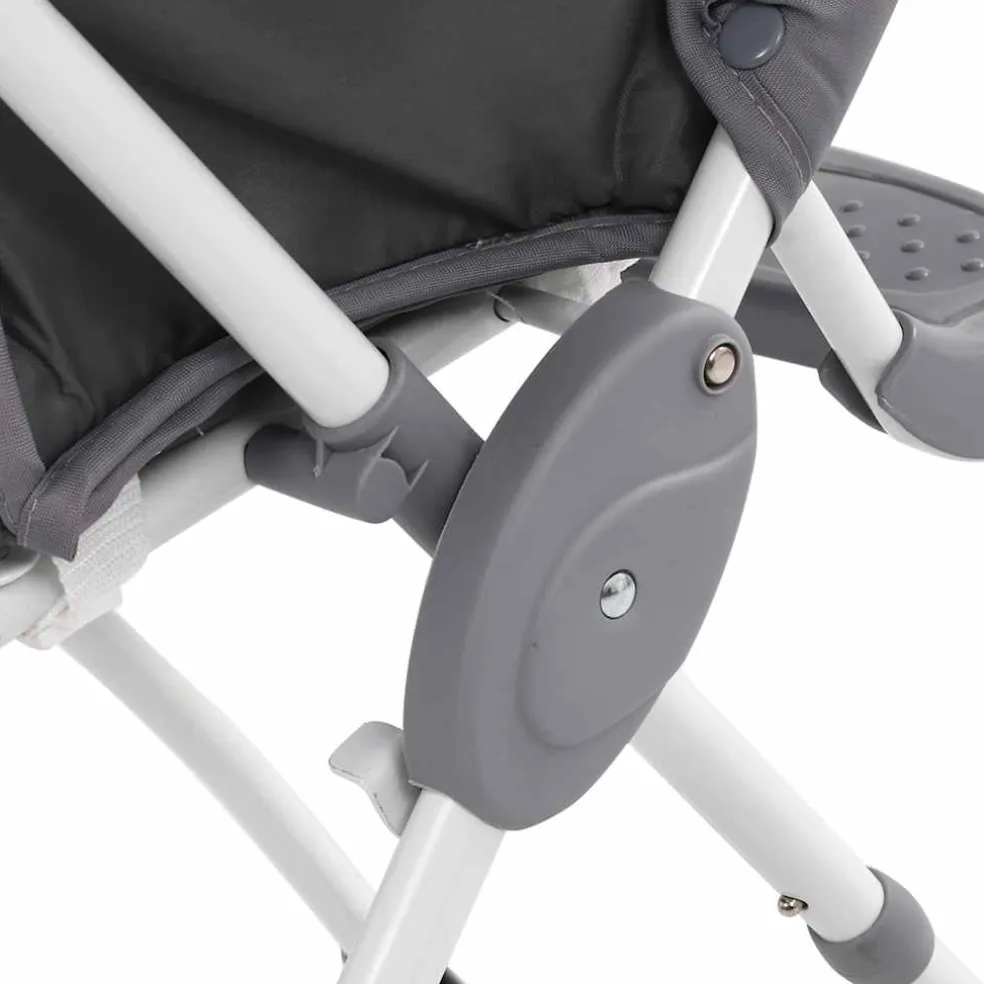 vidaXL Kinderstoel hoog grijs en wit