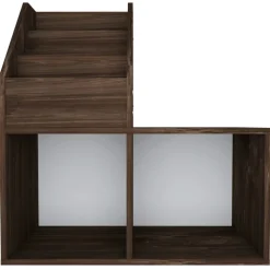 vidaXL Kindertijdschriftenrek 71x30x78,5 cm bewerkt hout gerookt eiken
