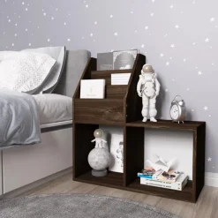 vidaXL Kindertijdschriftenrek 71x30x78,5 cm bewerkt hout gerookt eiken