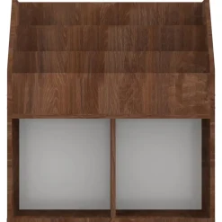 vidaXL Kindertijdschriftenrek 71x30x78,5 cm bewerkt hout bruineiken