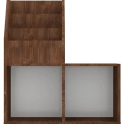 vidaXL Kindertijdschriftenrek 71x30x78,5 cm bewerkt hout bruineiken