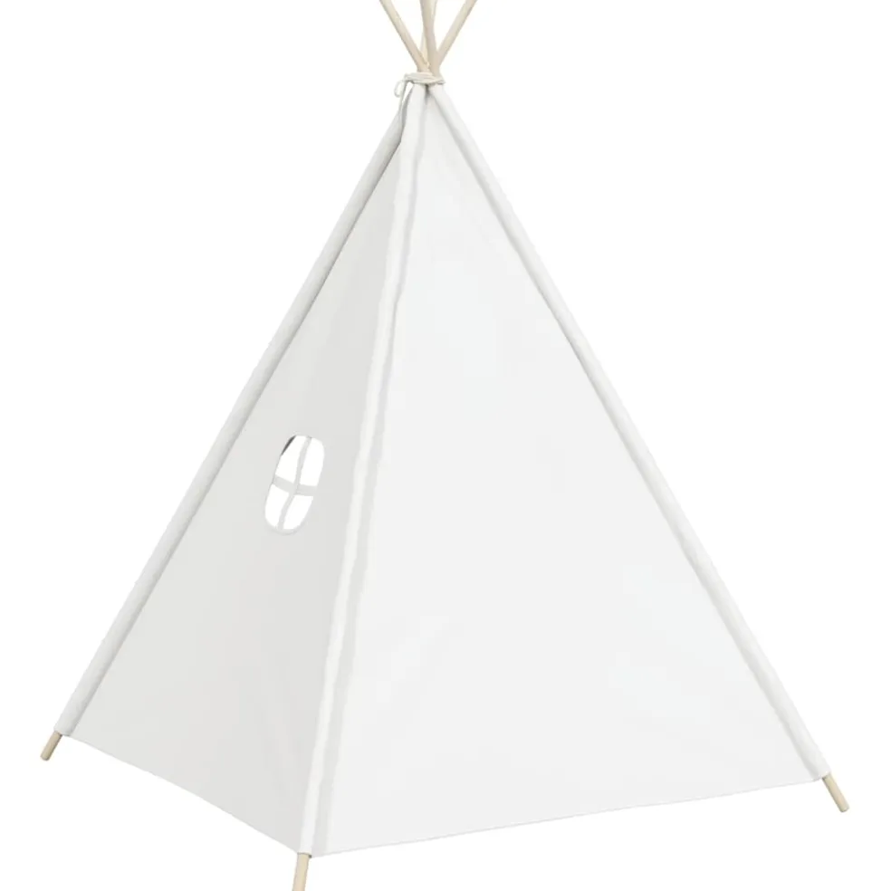vidaXL Kindertipitent met tas 120x120x150 cm peachskin wit