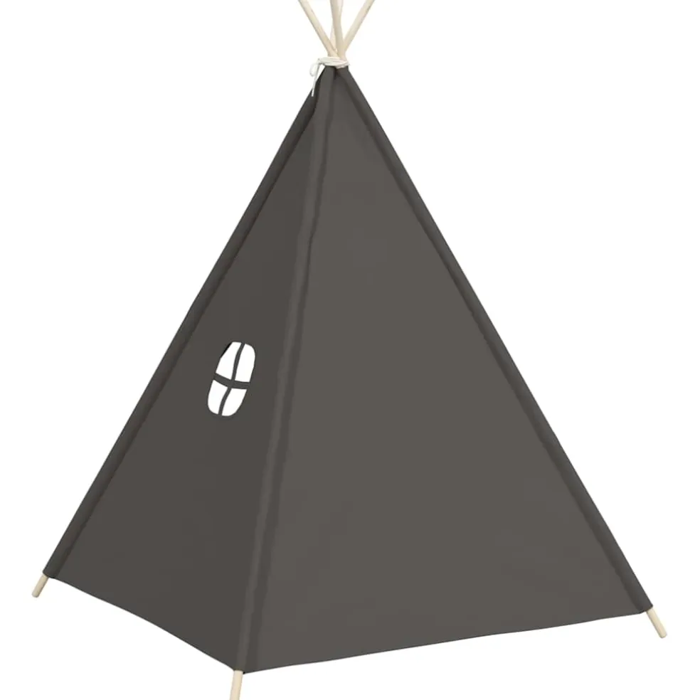 vidaXL Kindertipitent met tas 120x120x150 cm peachskin grijs