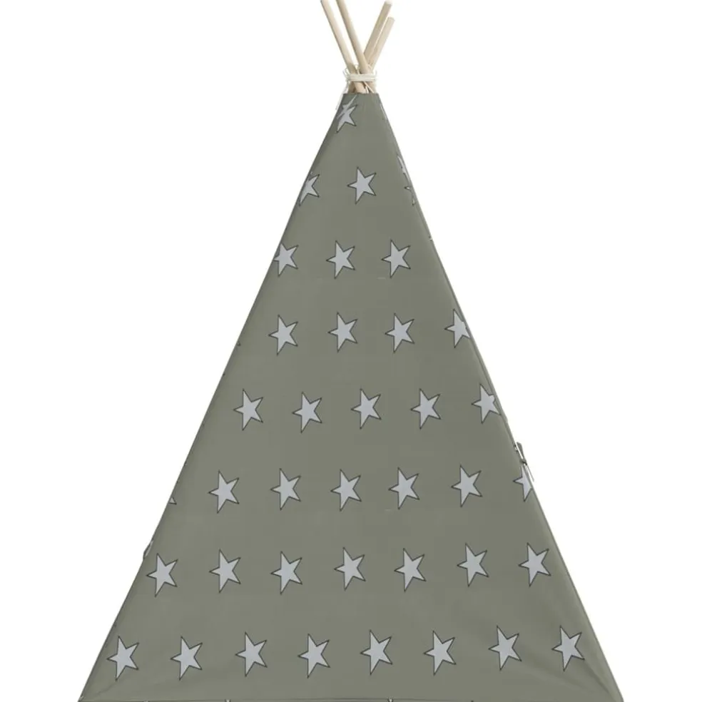 vidaXL Kindertipitent met tas 115x115x160 cm polyester grijs
