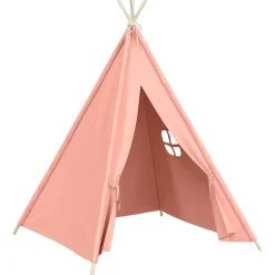 vidaXL Kindertipitent met tas 120x120x150 cm peachskin roze