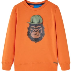 vidaXL Kindertrui 92 donkeroranje