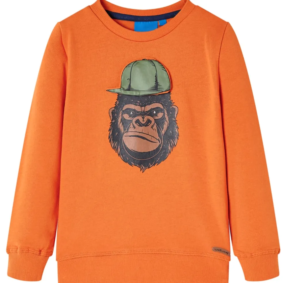 vidaXL Kindertrui 92 donkeroranje