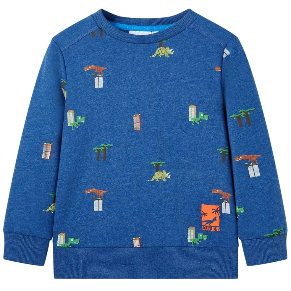 vidaXL Kindertrui 104 gemêleerd donkerblauw