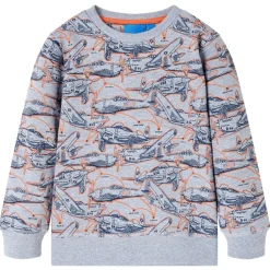 vidaXL Kindertrui 92 gemêleerd grijs