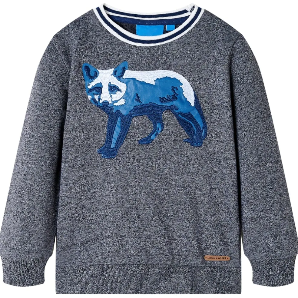 vidaXL Kindertrui 92 gemêleerd marineblauw
