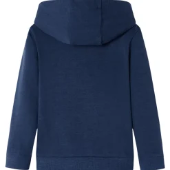 vidaXL Kindertrui met capuchon 92 gemêleerd marineblauw en oranje