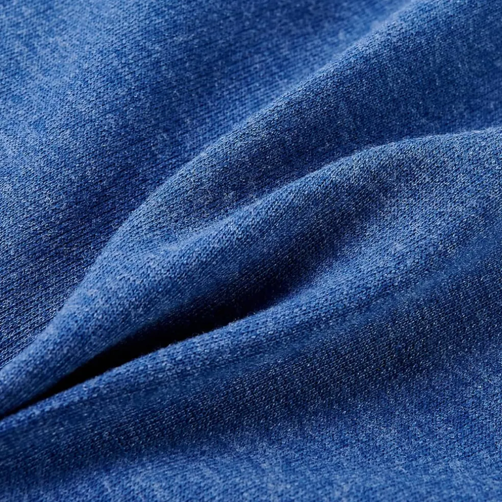 vidaXL Kindervest met capuchon en rits 92 gemêleerd donkerblauw