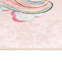 vidaXL Kindervloerkleed eenhoorn wasbaar 160x230 cm groen