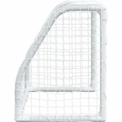 vidaXL Kindervoetbaldoelen 2 st met bal 64x35x48 cm metaal wit