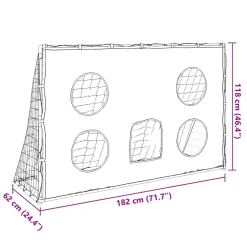 vidaXL Kindervoetbaldoel met doelmat en bal 182x62x118 cm