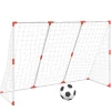 vidaXL Kindervoetbaldoel met ballen 2-in-1 184x64x124 cm wit