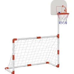vidaXL Kindervoetbal- en basketbalset met ballen 98x50x70 cm