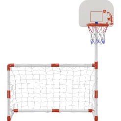 vidaXL Kindervoetbal- en basketbalset met ballen 98x50x70 cm