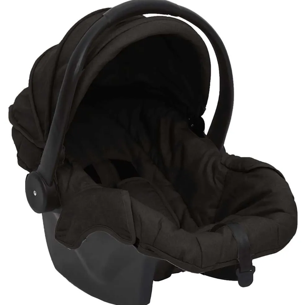 vidaXL Kinderwagen 3-in-1 staal antracietkleurig