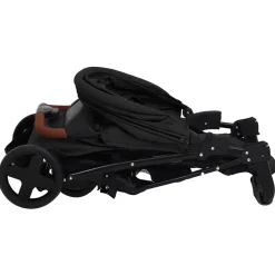 vidaXL Kinderwagen 3-in-1 staal antracietkleurig