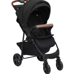 vidaXL Kinderwagen 3-in-1 staal antracietkleurig